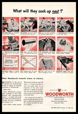 1945 N. A. Woodworth Detroit Tools & Gages Africa Turkey India Cartoon Print Ad