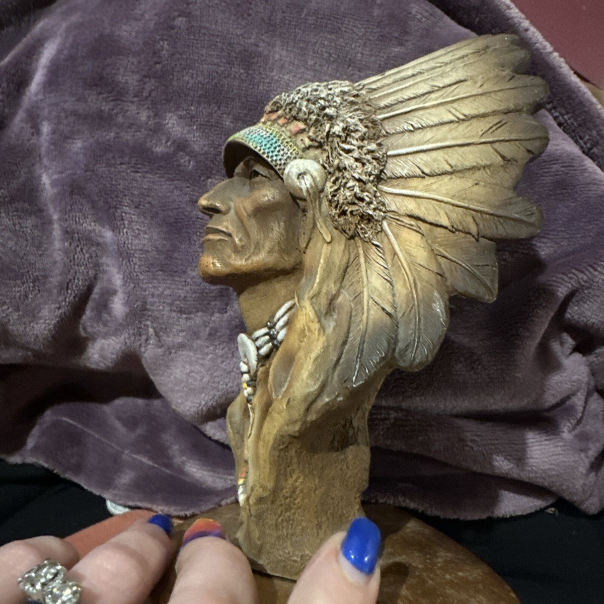 Neil J. Rose White Hawk Figure Native American Sculpture 1336/2500
