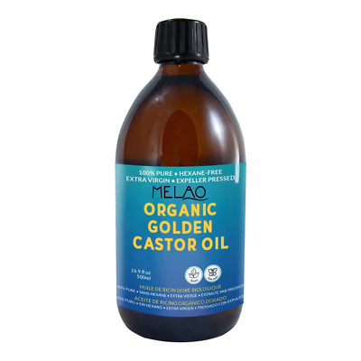 ORGANIC GOLDEN CASTOR OIL Is 100% Good for Skin, Hair, Nails   (500ML) Brand New