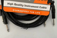 Gearlux 10-Foot Pro Audio Noiseless Instrument Cable (1/4-Inch to 1/4-Inch)