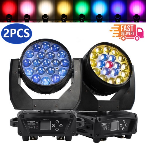 2PCS 380W LED Moving Head Light RGBW Zoom Beam Stage Wash Lighting DJ Party Lamp - Picture 2 of 22