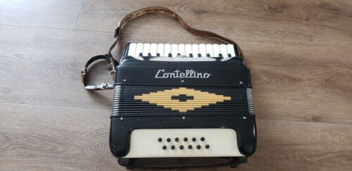 Contello Accordian 2309 W/ Case! 15 Keys 10 Black Keys Accordion made In Italy - Picture 1 of 24