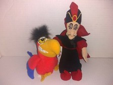 2 Disney Aladdin Plush Bean Bag Beanies with Tags Jafar  Iago