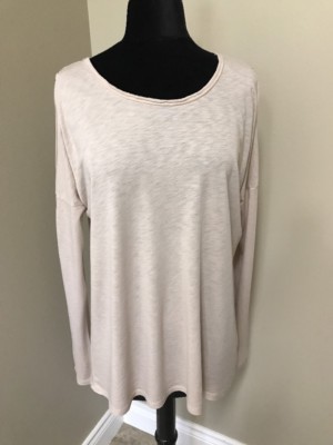 Michael Stars Luxe Slub Cold-Shoulder Knit Top Khaki/Tan $68 #6537 O/S 0-10