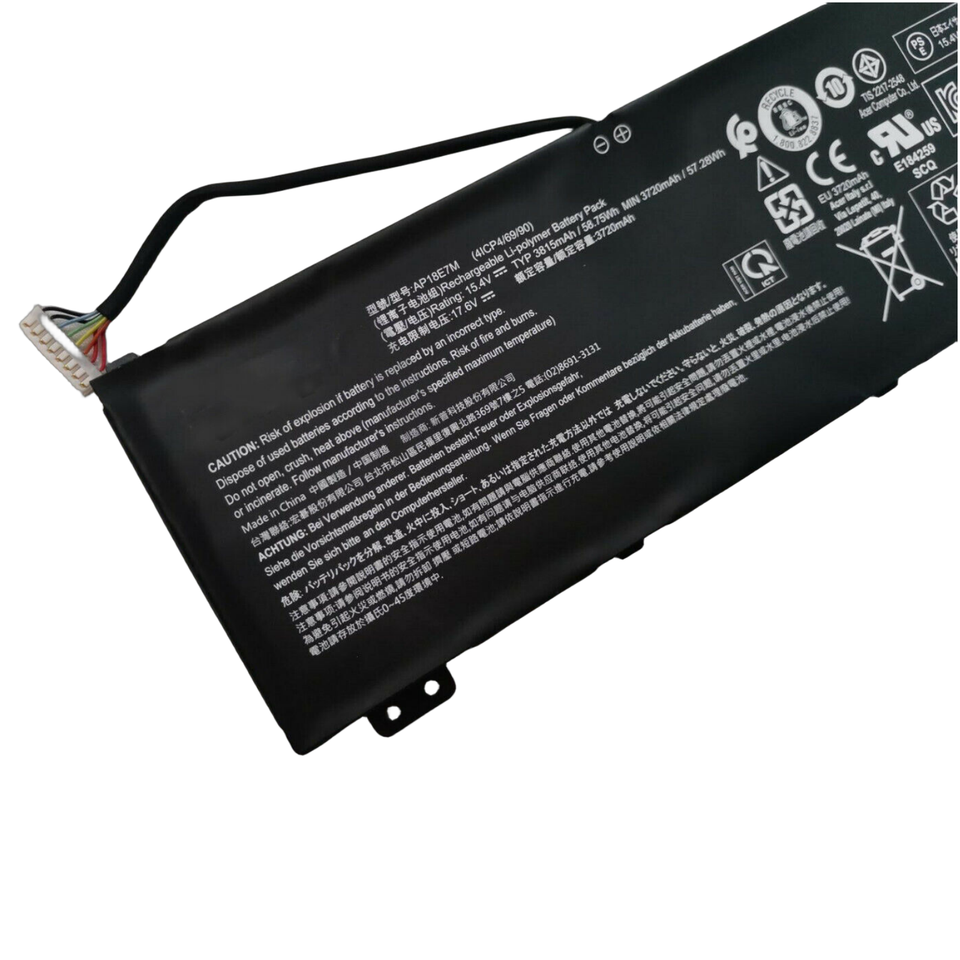Batterie De Remplacement Cameron Sino Pour Acer Aspire 7 & Swift 3X - 3700mAh, 15,4V - Modèles AP18E7M, AP18E8M - 7