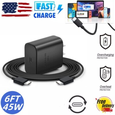 #ad #ad 45W PD Super Wall Charger Type c Android 6FT Charging Cable for Galaxy S23 S22 $1.49