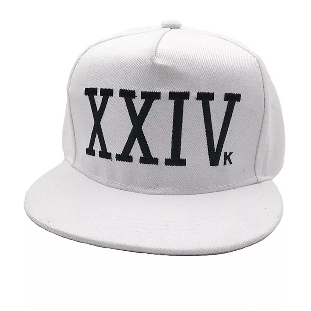 XXIVk 24K White Baseball Cap Bruno Mars Hat 24 K Magic XXIV K Embroidered Gift