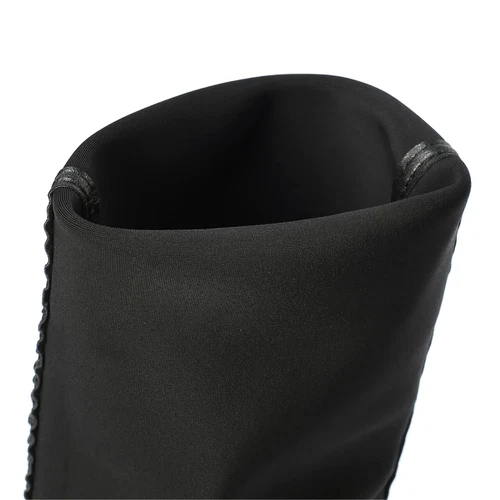 Overknee Socken Stiefel eckiger Absatz Schuhe Wildleder Damen spitz zulaufend hoher Absatz - Bild 19 von 25