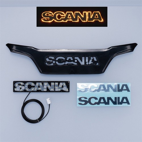 Etichetta auto LED scala 1/14 retroilluminazione logo etichetta per modellino auto Tamiya Scania 770S - Foto 7 di 8