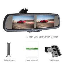 4ch 4.3'' Rear View Mirror Monitor 2Screen For Car Side Rear View Reverse