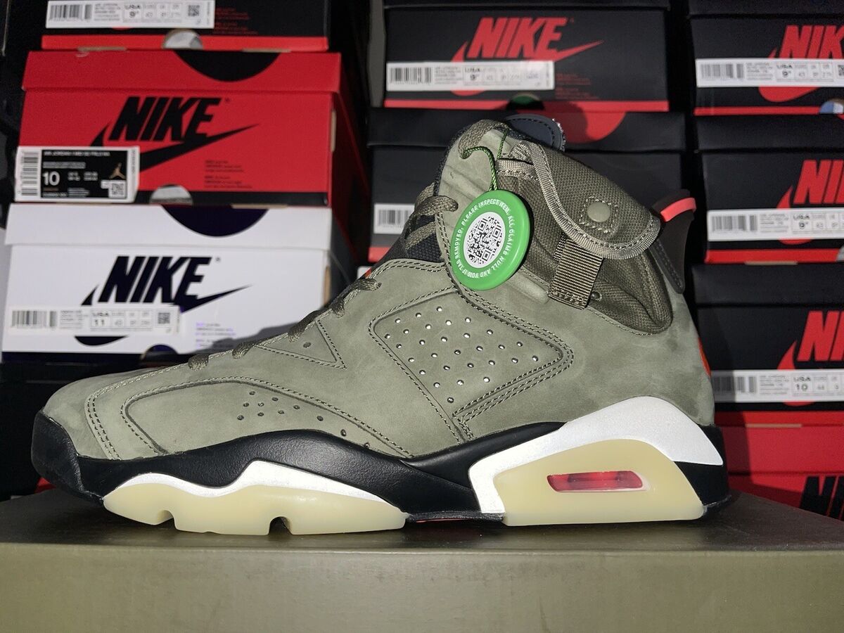 Nike Air Jordan 6 Retro Travis Scott Olive SIZE 9.5 CN1084 Nike Air Jordan 6 Retro Travis Scott Olive SIZE 9.5 CN1084