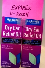 Hyland's Naturals Dry Ear Relief Oil, 0.5 oz 2-PACK
