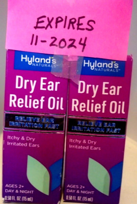 Hyland's Naturals Dry Ear Relief Oil, 0.5 oz 2-PACK