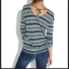 Lucky Brand Daphne Woodblock Top size M