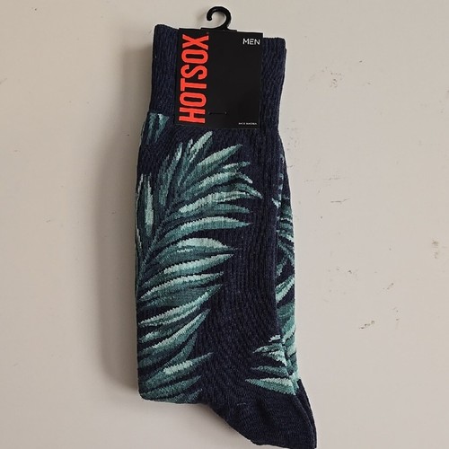 Hot Sox Men's Blue and Green Patterned Socks