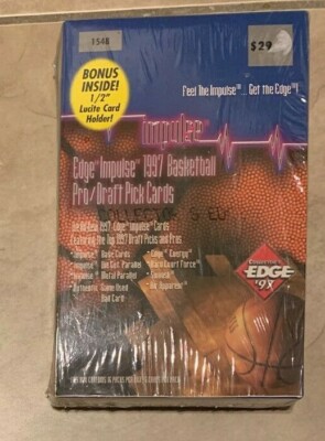 1997 Collector's Edge Impulse NBA Draft Picks NEW Factory Sealed 16 Pack Box