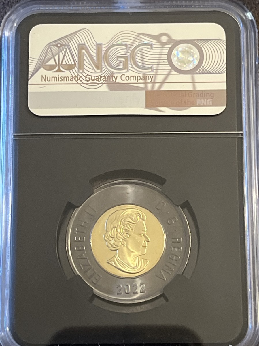 PCGS MS65 2022 カナダ $2 ブラックリング クイーン エリザベス PCGS MS65 2022 カナダ $2 ブラックリング クイーン エリザベス
