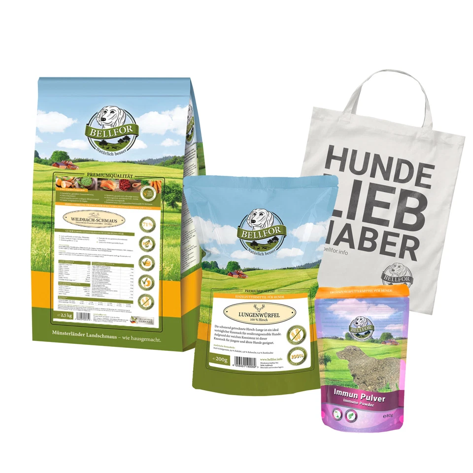 Bellfor Hundefutter Set Trockenfutter Snack Immun Pulver für große Hunderassen - Bild 2 von 4