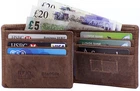 Starhide Mens RFID BLOCKING Distressed Hunter Brown Genuine Leather Wallet 1145