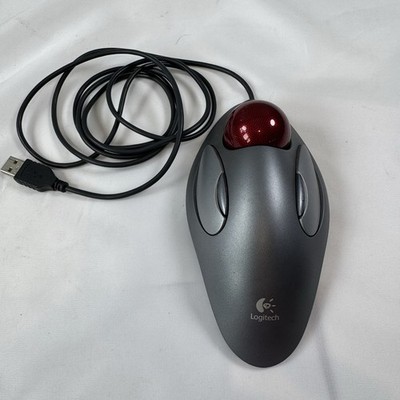 Logitech Ambidextrous Trackman Marble USB T-BC21 Mouse Trackball Working Tested