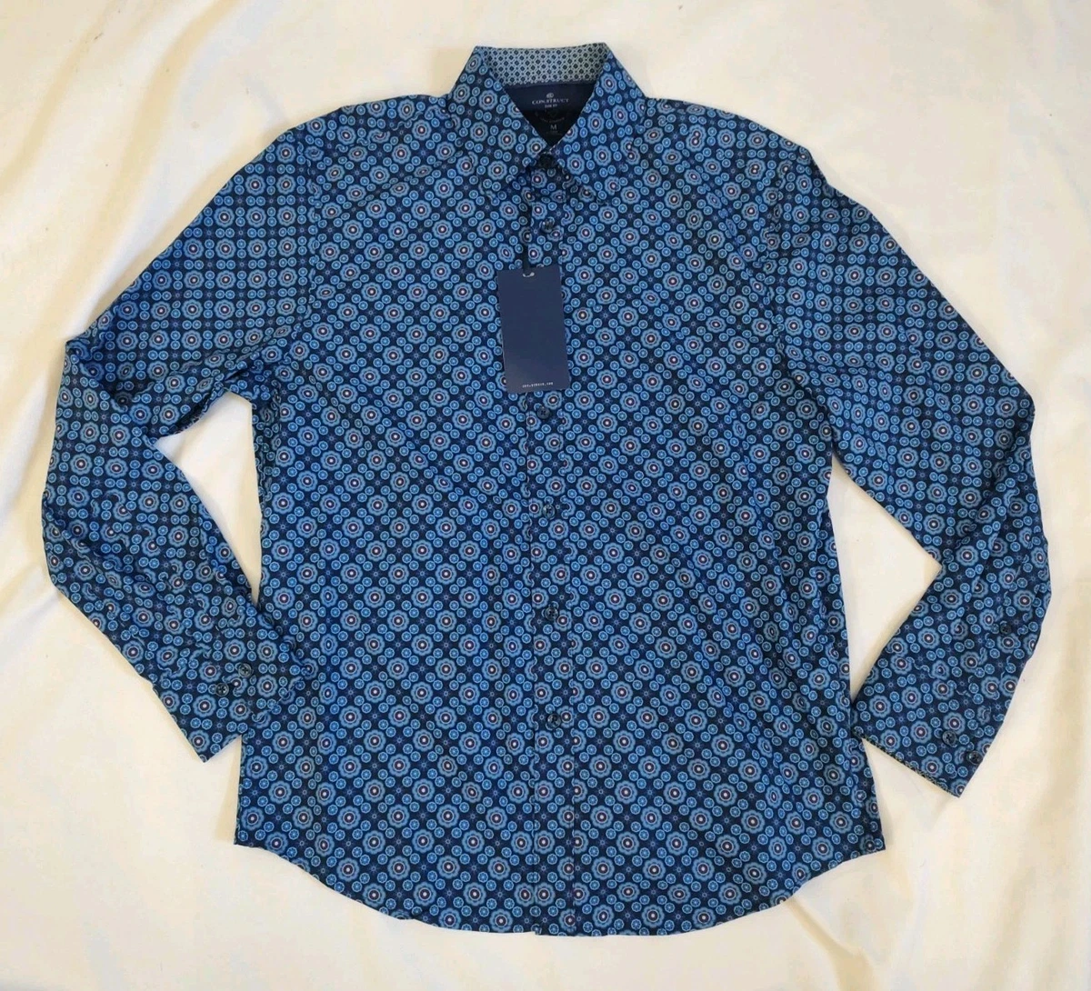 Structure Cotton Long Sleeve Casual Button-Down Shirts for Men for