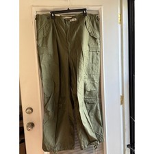 Vtg Fulton M-1951 Field Trousers Military Cargo Pants Xl Green 1953 Surplus