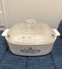 Vintage Corning Ware Blue Cornflower Casserole Dish #A-2-B with PYREX Lid A.9.C