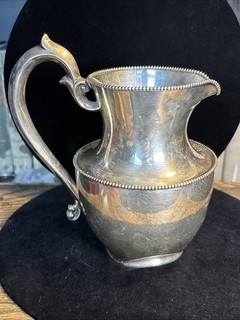 Beautiful Engraved Sterling Silver Shreve & Co 2 Pint Water Pitcher 385 Grams