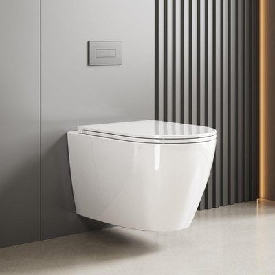 Hänge Dusch WC Taharet Keramik Spülrandlos Taharet Softclose Hänge Toilette
