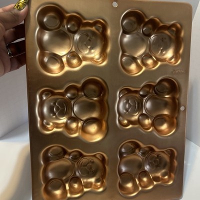 Wilton Teddy Bear Mini Treats Pan Cake Baking Food Mold Cookies Cakes Brownies