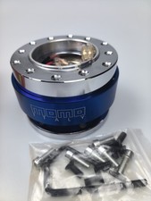 Momo Blue Steering Wheel Quick Release Hub Adapter Snap Off Boss Kit Universal