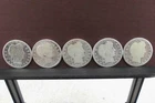 (5) BARBER 1899 LIBERTY HEAD QUARTERS  ($.25¢)  ALL WITH READABLE DATES  (02)