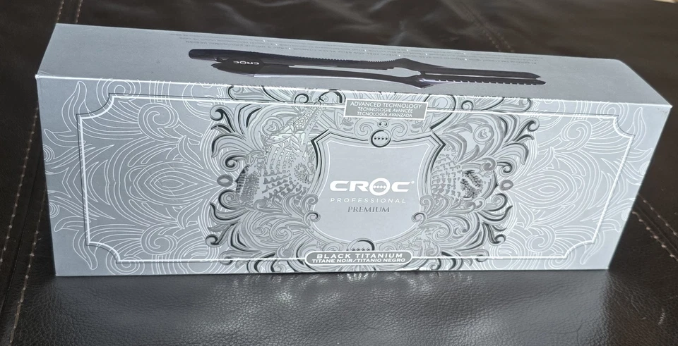 CROC Premium Wet to Dry Black Titanium Flat Iron 1.5" Professional Negative Ions - Image 2 of 4