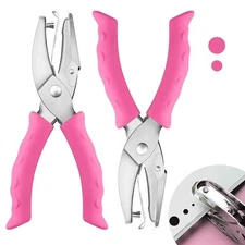 2 PCS Hole Punch, Diameter 1/4" and 1/8" Single with Pink 