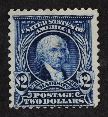 CKStamps: US Stamps Collection Scott#312 $2 Madison Unused Regum