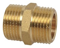 "Kirchhoff Messing-Doppelnippel, Blank, 3/4\" Ag"