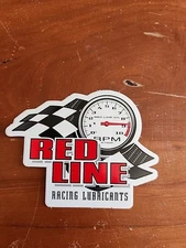RED LINE Racing Lubricants Vintage Sticker 4x3" NOS 70s80s mx ahrma motorcycle