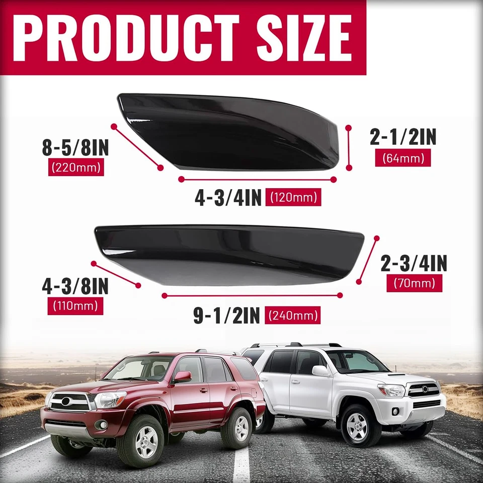 4Pcs Roof Rack Bar Rail End Cover Shell Cap For TOYOTA 4Runner 2003-2009 4-Door Foto 2 de 4