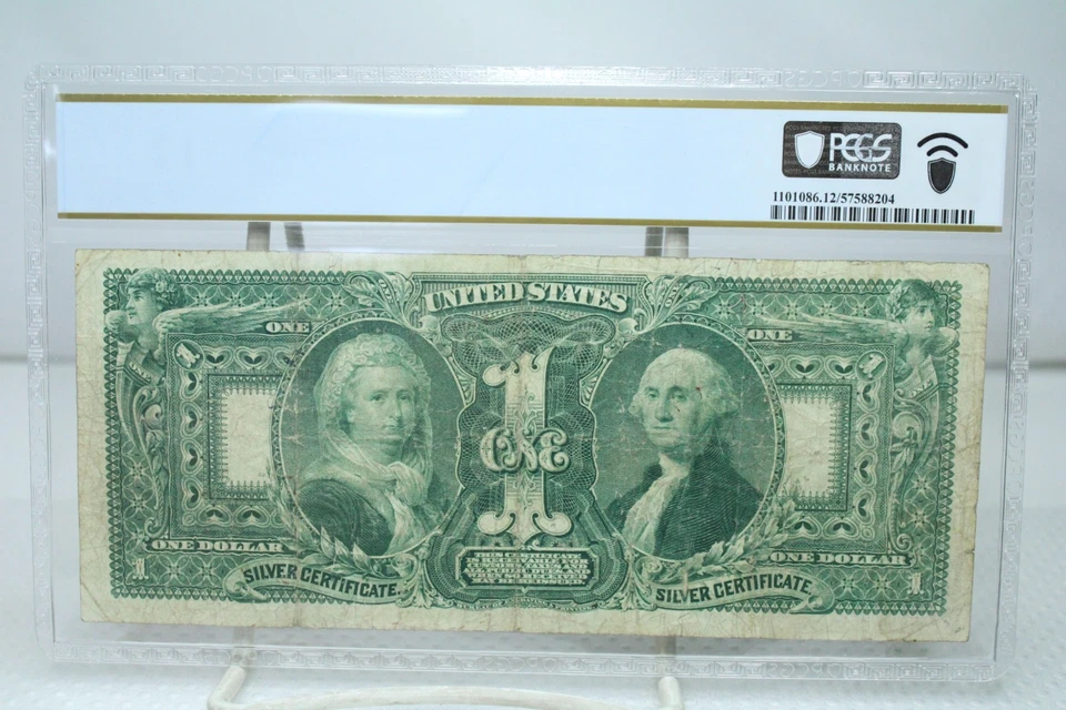 1896 $1 Silver Certificate note Fr#224 PCGS F12 No Comment #0483 - Image 2 of 2