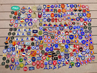 Gran Lote de Parches de Hombro Militares del Ejército de Estados Unidos Insignia