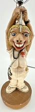 Rare MICHAEL McKIE Vintage Chalk Art Lamp, Nurse In Uniform Syringe, Doris 1975