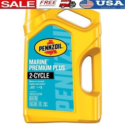 Marine Premium Plus 2-Cycle Synthetic Blend Oil NMMA TC-W3 Approved 1 Gal New