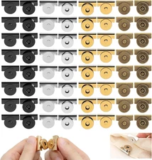 24 Sets Magnetic Snaps, No-Sew Closure Magnetic Buttons for Bags Purses Totes Cl