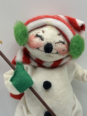 Vintage 1978-1982 AnnaLee 9'' Christmas Snowman Doll Collectors Ornaments