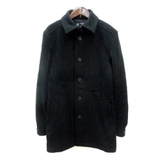 MK MICHEL KLEIN HOMME Men's Black Fully Lined Stand Collar Coat Size M