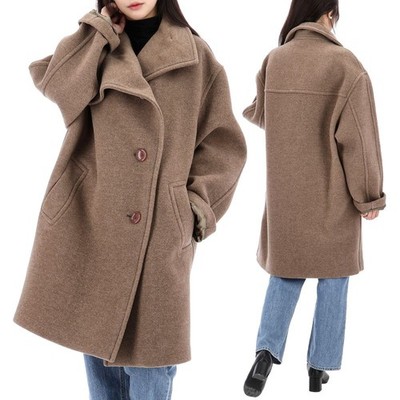 Acne Studios Overcoat aus Wolle mit Funnelneck A90464 ADV 38441252