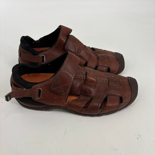 Goya Mens Leather Sandals Slingback Strap Sz EU 41 US 8 Wine  display picture 1