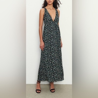 NWT ba&sh BECKY PRINTED MAXI DRESS - Size L