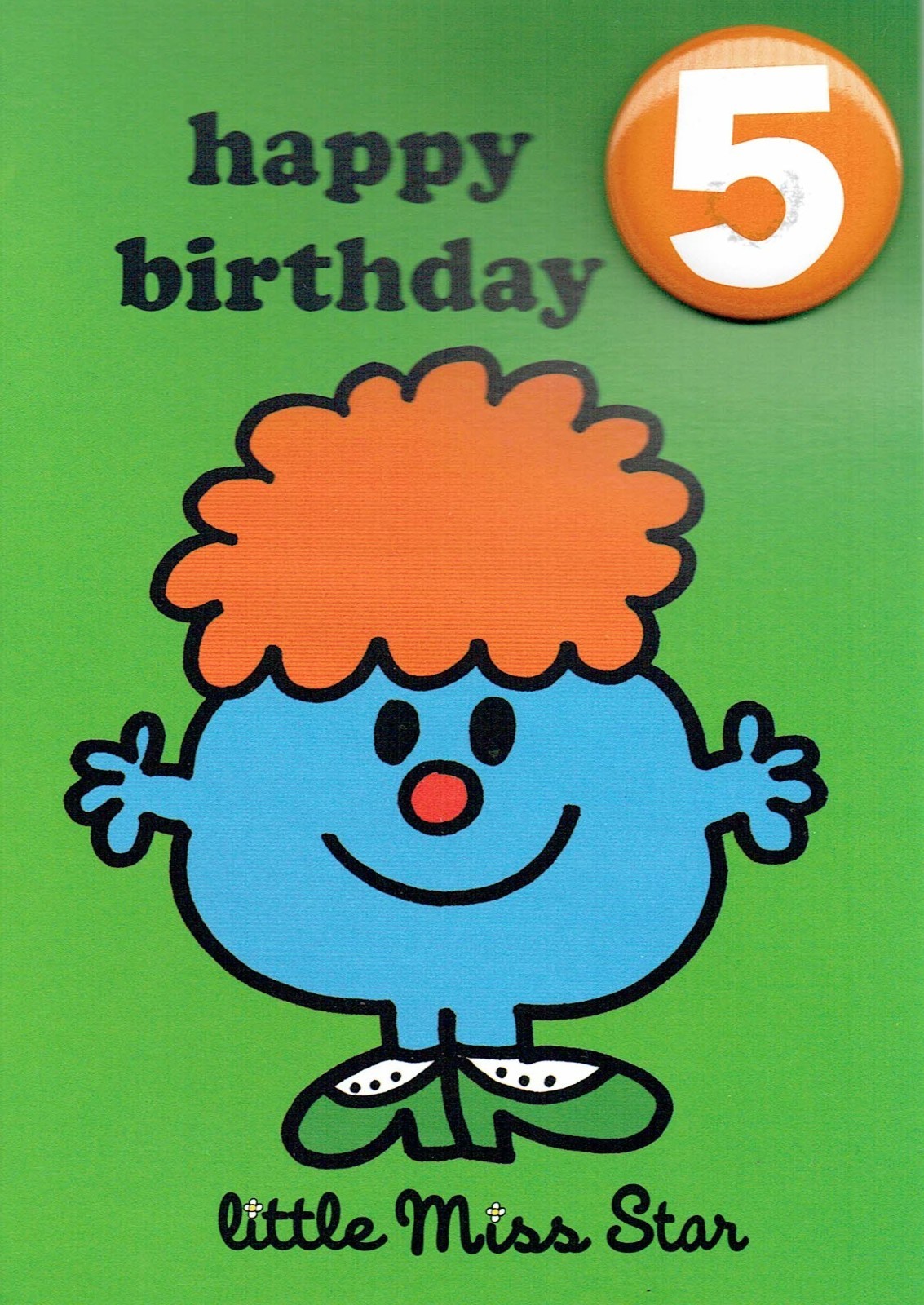 5th BIRTHDAY CARD AGE 5  With BADGE