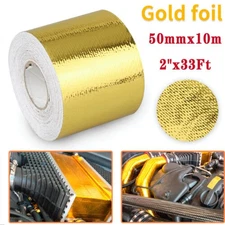 2" 33FT High Temperature Gold Intake Heat Reflective Tape Wrap Self Adhesive US⭐